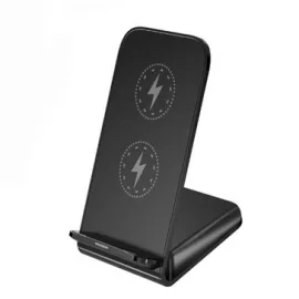   Indukciós vezeték nélküli telefon állvány, töltő, max 35W, USB-C kábellel, fekete 