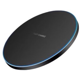   Indukciós vezeték nélküli töltő, 15W, USB-C kábellel, fekete 
