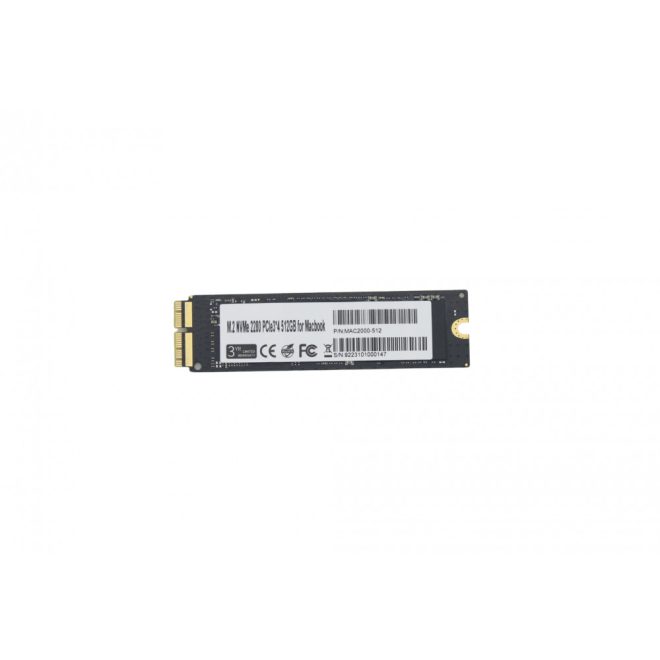 Oreton 512GB gyári új Apple Macbook kompatibilis PCIe NVME SSD kártya (MAC2000-512)
