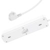 hoco. NS1 Aura elosztó, 4 hálózati, 2 USB és 1 Type-C csatlakozóval, fehér (NS1)