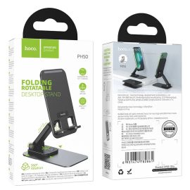   hoco. PH50 Ivey összehajtható, állítható telefon tartó, fekete (PH50)