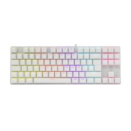   White Shark COMMANDOS Rainbow LED világítós angol kiosztású MECHANIKUS fehér gamer billentyűzet, red switch (WS GK-2106W/R-US)