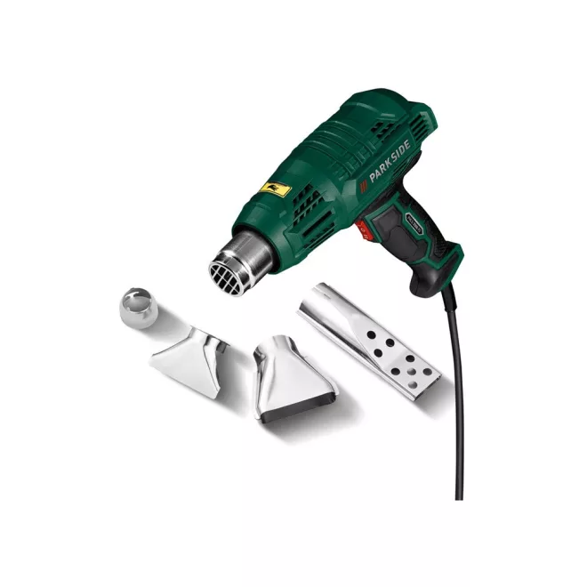 PARKSIDE® Hőlégfúvó | Hőlégpisztoly | 2000W | 4m kábellel | 4db fejjel (PHLG 2000 F5 / G5)
