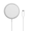 Apple iPhone-hoz vezeték nélküli mágneses indukciós gyors töltő, Magsafe töltő és tok kompatibilis 15W, fehér