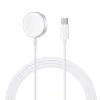 Apple Watch-hoz 1m gyors töltőkábel USB-C csatlakozós, fém, fehér