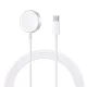 Apple Watch-hoz 1m gyors töltőkábel USB-C csatlakozós, fém, fehér