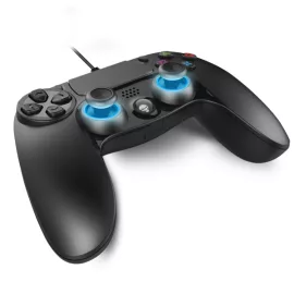   Spirit of Gamer PGP Wired PS4, PS3 és PC USB Vezetékes Kontroller, Gamepad, Vibration, Fekete-Kék, 2,5m kábel (SOG-WXGP4)