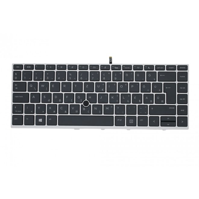 HP ProBook 640 G4, 645 G4 magyar ezüst szürke keretes laptop billentyűzet trackpointtal (L09548-211)