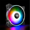 Spirit of Gamer Cooler 12cm - DUAL RGB HALO FAN V120TW (25,3dB; max. 39,6 m3/h; 3pin csatlakozó (Molex); ház hűtésre, RGB LED) (SOG-V120TW)