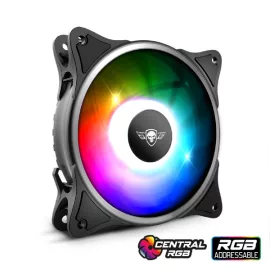   Spirit of Gamer Cooler 12cm - CENTRAL RGB BLADE FAN V120IN (25,3dB; max. 39,6 m3/h; 3pin csatlakozó (Molex); ház hűtésre, RGB LED) (SOG-V120IN)