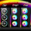 Spirit of Gamer Cooler 12cm - CENTRAL RGB BLADE FAN V120IN (25,3dB; max. 39,6 m3/h; 3pin csatlakozó (Molex); ház hűtésre, RGB LED) (SOG-V120IN)