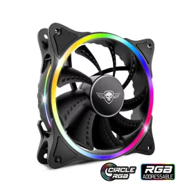   Spirit of Gamer Cooler 12cm - CIRCLE RGB RING FAN V120EX (25,3dB; max. 39,6 m3/h; 3pin csatlakozó (Molex); ház hűtésre, RGB LED) (SOG-V120EX)