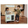 Playtive 16 Részes Fa Kávézó és Fagyizó Szett, Rengeteg Kiegészítővel És Írható Táblával (100367570)