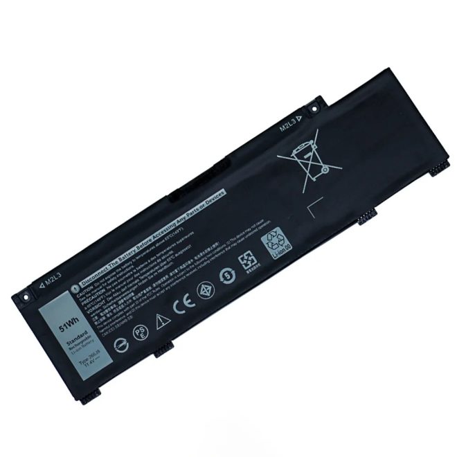 Dell G7 7790 Laptop Akkumulátor, új, gyárival megegyező minőségű helyettesítő, 3 cellás (4255mAh)
