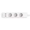 TP-LINK Okos Hálózati Elosztó, WIFI, 3 x Dugalj + 2 x USB 3.0 QC töltő + 1 x 18W PD USB-C töltő, 1,5m kábel (TAPO P300)