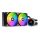 Sharkoon CPU Water Cooler Vízhűtés - S80 RGB AIO 240mm (max. 35 dB (A); max. 131.93 m3/h; 2x12cm, A-RGB LED, fekete) (4044951038008) (CG34972)