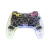 White Shark LEGION GPW-8039 RGB Vezeték Nélküli Kontroller, Android/iOS/N-Switch/Win PC/PS4/PS3 Digitális Wireless BlueTooth Gamepad, Átlátszó (GPW-8039)