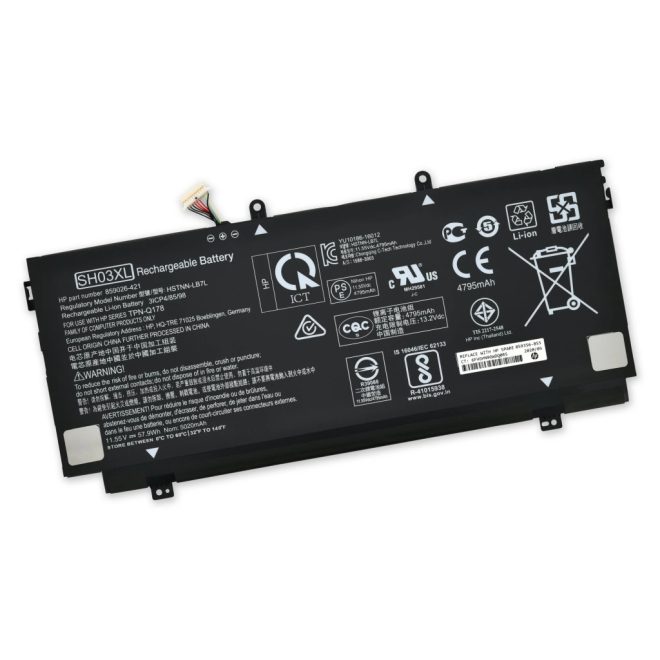 HP Spectre X360 13T-AC000 Laptop akkumulátor, új, gyárival megegyező minőségű helyettesítő, 3 cellás (4910mAh)