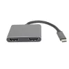 USB-C (Type-C) - 2x HDMI adapter, 4K és Full HD 1080p felbontással - dupla kijelző csatlakoztatásához, éles képminőség és stabil jelátvitel laptophoz és PC-hez