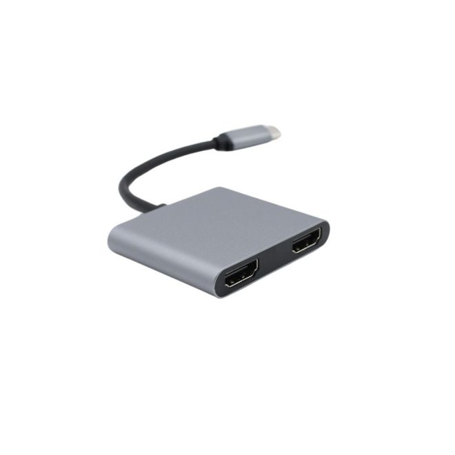 USB-C (TYPE-C) to 2xHDMI adapter, 4K és FULL HD 1080p felbontás