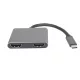 USB-C (Type-C) - 2x HDMI adapter, 4K és Full HD 1080p felbontással - dupla kijelző csatlakoztatásához, éles képminőség és stabil jelátvitel laptophoz és PC-hez
