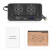 12V autós inverter 200W átalakító 230V-ra, 2 hálózati csatlakozóval és 4db USB porttal