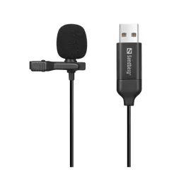   Sandberg Csiptetős USB Mikrofon - Streamer USB Clip Microphone (126-40)