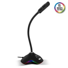  Spirit of Gamer Mikrofon - EKO 300 (RGB USB csatlakozó, 150cm kábel, fekete) (MIC-EKO300)