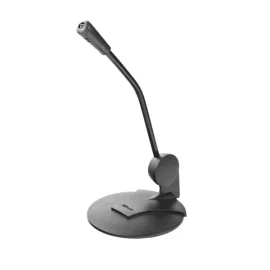   Trust Asztali Mikrofon - Primo Desk (2x3.5mm jack csatlakozó; 180cm kábel; + TRRS adapter; sötétszürke) (21674)