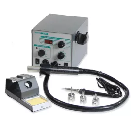   QUICK 706W 2in1 Forrólevegős Forrasztóállomás és Forrasztópáka, szabályozható hőmérséklettel, LED kijelzővel, 3 fúvókával