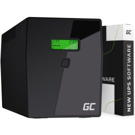   Green Cell Szünetmentes Tápegység Akkumulátorral 2000VA, 1200W, LCD kijelző (4 Schuko, line-interaktív AVR, USB menedzsment, RJ45 vonalvédelem (UPS05)