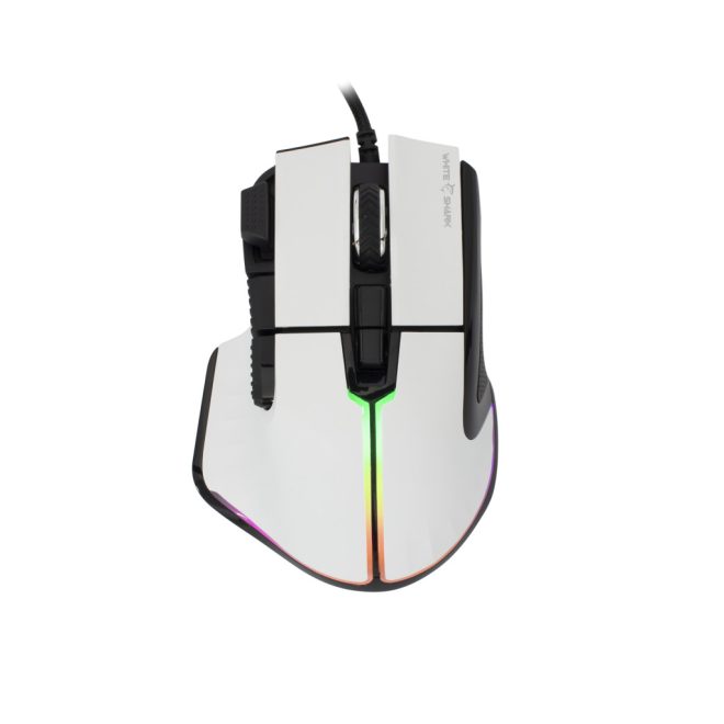 White Shark MARROK RGB Világítós Gamer Egér 12000 DPI, Fehér (GM-9006W)