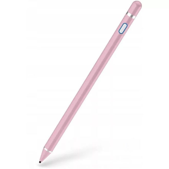 Univerzális érintő toll, érintőceruza, műanyag, (Bármilyen kapacitív kijelzőhöz), Active Stylus Pen, Pink - Rózsaszín