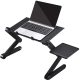 Univerzális laptoptartó állvány max. 17 colos laptophoz - multifunkciós, hűtőventilátorral, egértartóval, fekete