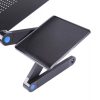 Univerzális laptoptartó állvány max. 17 colos laptophoz - multifunkciós, hűtőventilátorral, egértartóval, fekete