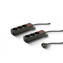   PARKSIDE® Hálózati Elosztó, 2x3db Schuko hálózati alzat, max terhelhetőség 3680W (16A), kapcsolóval és 1,5m kábellel