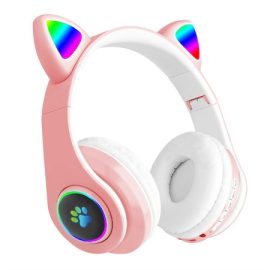   Bluetooth fülhallgató macskafüllel, Cat ears pink, rózsaszín (JST-B39M)