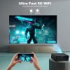 Projector TV X5 Full HD LED Projektor Natív 1920x1080p | WiFi | BlueTooth 5.0 | fekete | 250 ANSI Lumen | MAGYAR nyelvű menüvel