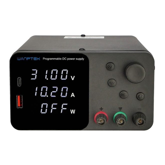 Wanptek TPS3010 szabályozható laboratóriumi tápegység - 0-30V / 0-10A, 300W, fekete