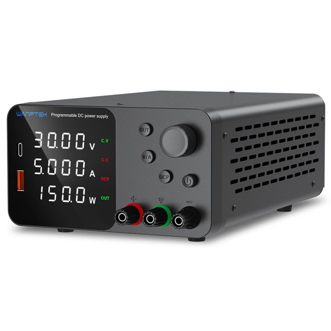 Wanptek TPS305 szabályozható laboratóriumi tápegység - 0-30V / 0-5A, 150W, fekete