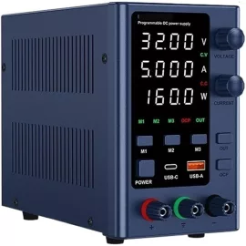   Wanptek EPS3205 Szabályozható, Programozható Laboratóriumi Kapcsolóüzemű Tápegység, Labortáp — 0-32V / 0-5A 160W