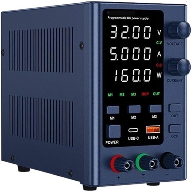 Wanptek EPS3205 szabályozható, programozható laboratóriumi tápegység - 0-32V / 0-5A, 160W