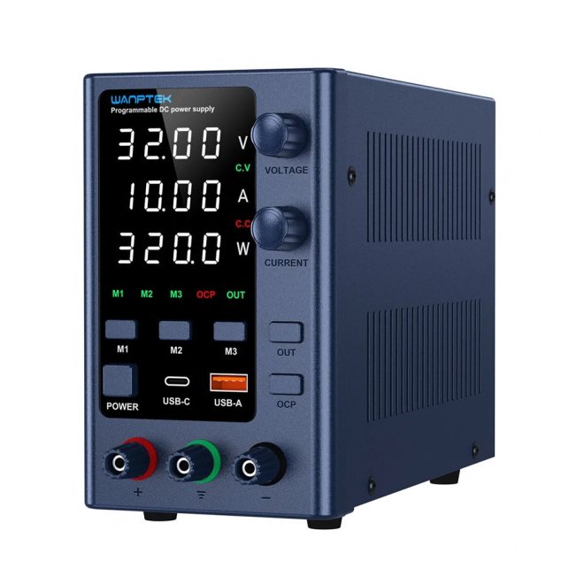 Wanptek EPS3210 - Programozható, szabályozható laboratóriumi tápegység 0-32V / 0-10A, 320W