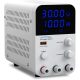 Wanptek GPS3010D szabályozható laboratóriumi tápegység - 0-30V / 0-10A, 300W, fehér