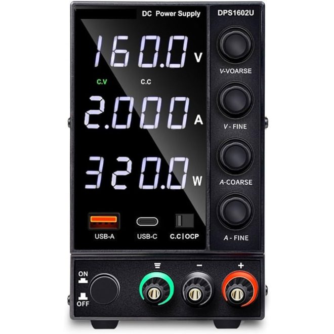 Wanptek DPS1602U szabályozható laboratóriumi tápegység - 0-160V / 0-2A, 320W