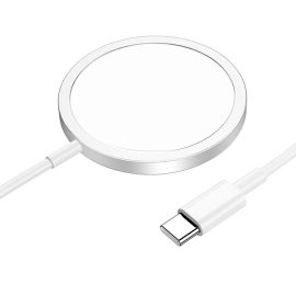   hoco. CW47 indukciós vezeték nélküli töltő, 15W USB-C kábellel, szürke (CW47)