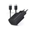 Samsung Gyári USB-C 25W Telefon és Tablet Adapter, Töltő + 1m USB-C töltőkábel (EP-TA800EBE + EP-DA705BBE)