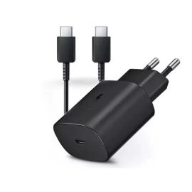   Samsung Gyári USB-C 25W Telefon és Tablet Adapter, Töltő + 1m USB-C töltőkábel (EP-TA800EBE + EP-DA705BBE)