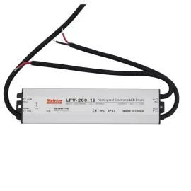   Vízálló LED -fémházas- tápegység 12V 16.5A 200W IP67, Mulview (LPV-200-12)