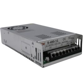   LED tápegység 12V 40A 480W fémházas szerelhető ipari kapcsolóüzemű stabilizált tápegység, Mulview (S-480-12)